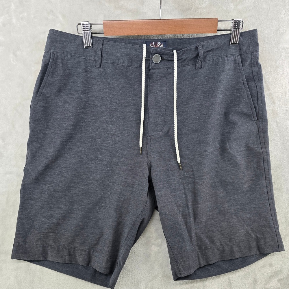 Faherty All Day Shorts Mens 33 Charcoal Grey Recycled Hybrid Drawstring Chino